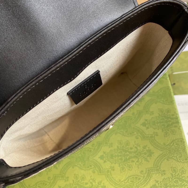 Gucci GG Emboss Waist Body Leather Bag Replica Black 631339