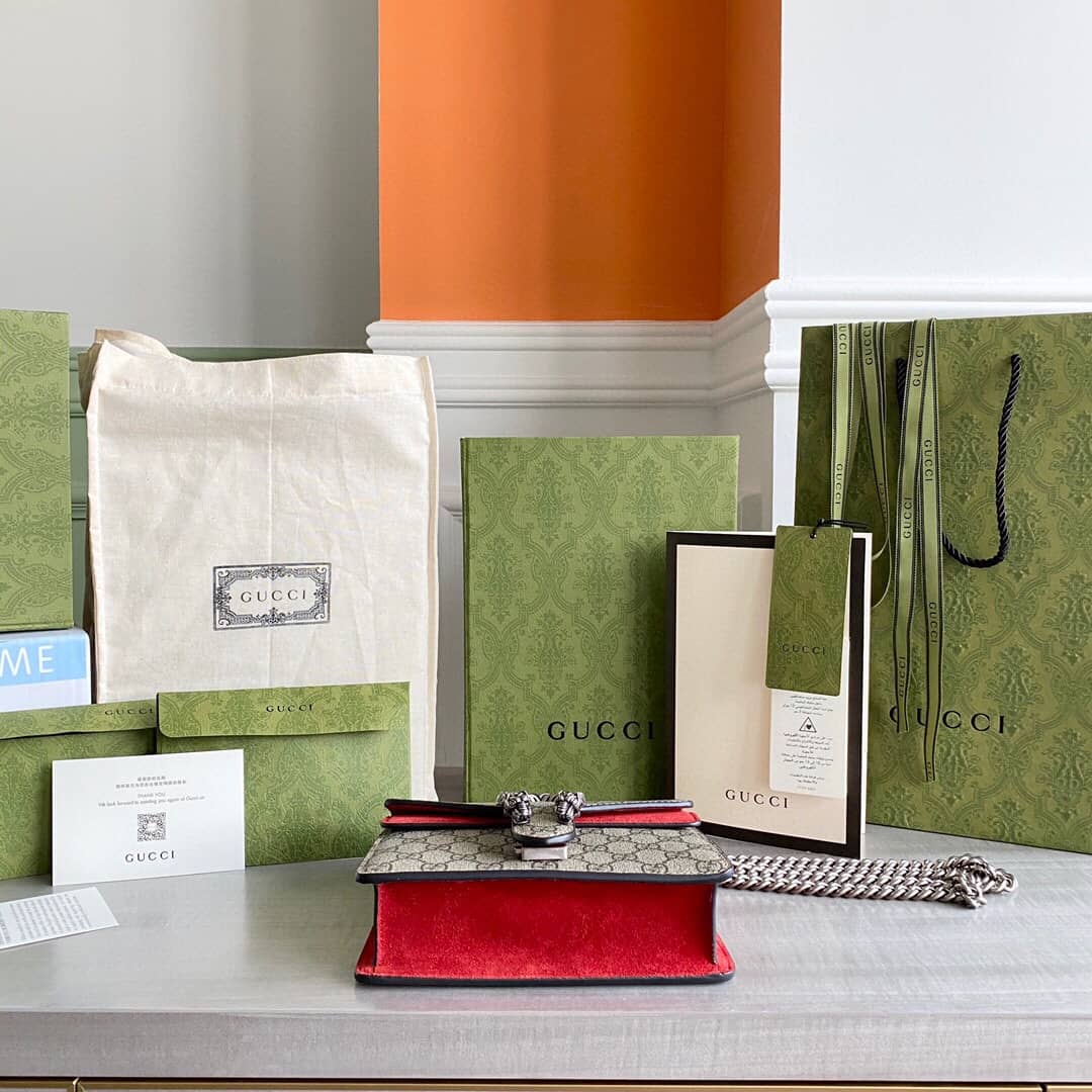 Gucci Dionysus Dupe Supreme Dionysus 2way Mini Chain Shoulder Bag Replica Red 421970