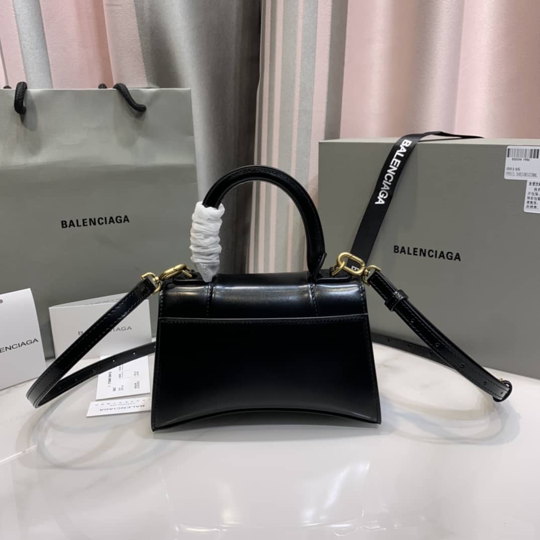 Balenciaga Hourglass Leather Top Handle Replica Bag