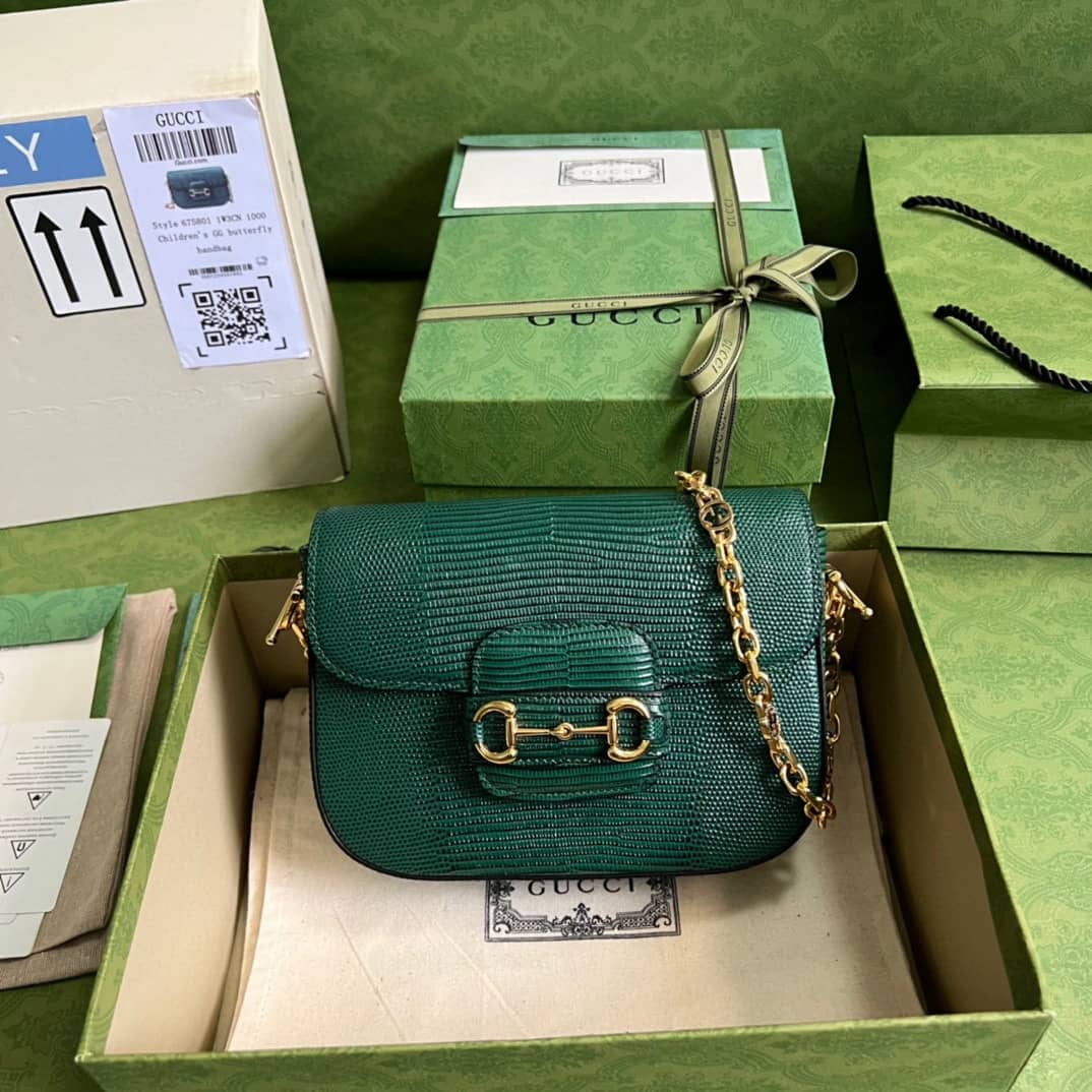 Gucci Horsebit 1955 Lizard Mini 675801 Replica Shoulder Bag