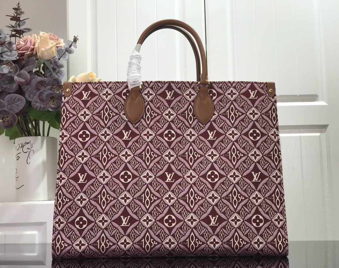 LV Tote Dupe On the Go GM Since 1854 Tote Replica Red M57207