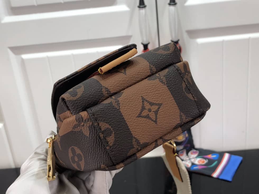 Louis Vuitton x Nigo Flap Double Pouch Brown M81005 Replica Phone Bag