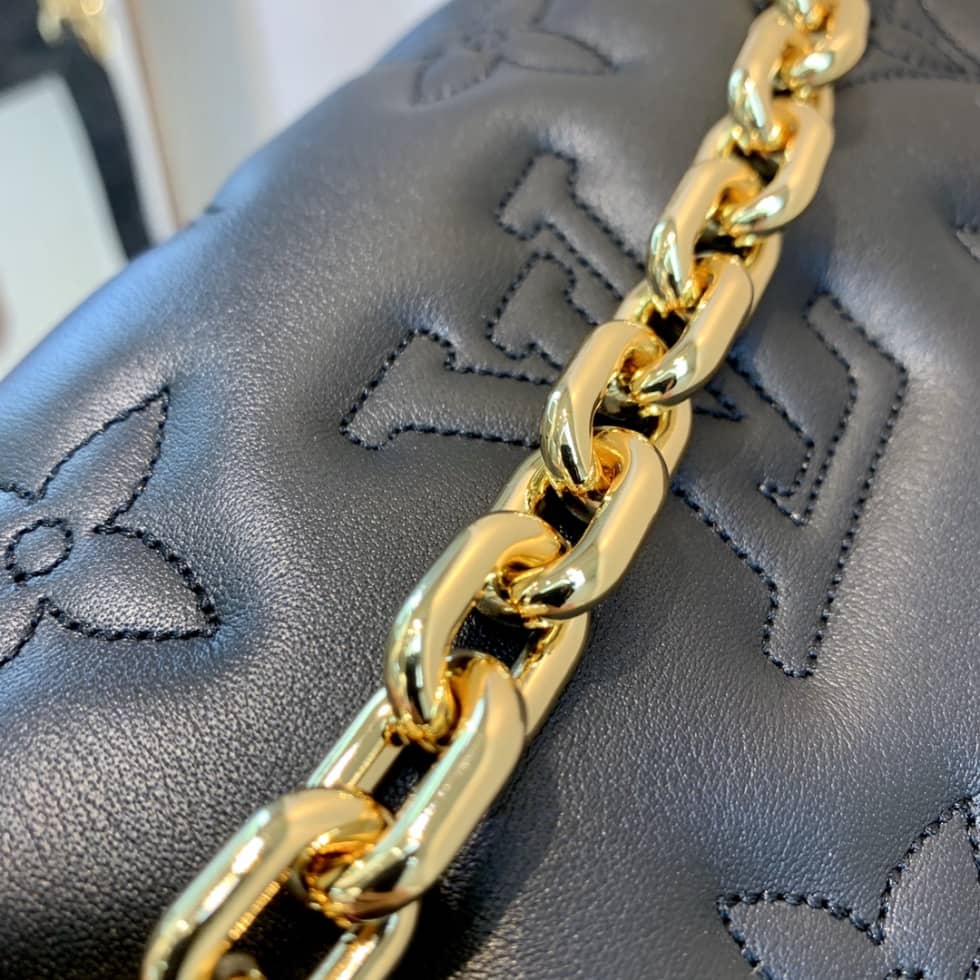 Louis Vuitton Wallet On Strap Bubblegram Black M81398 Replica