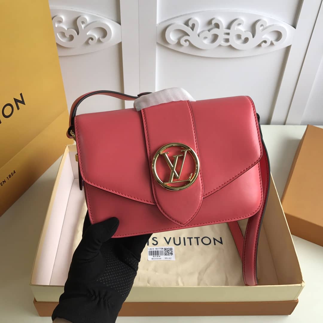 Louis Vuitton Pont9 Neuf Leather Replica Shoulder Bag Red M55948