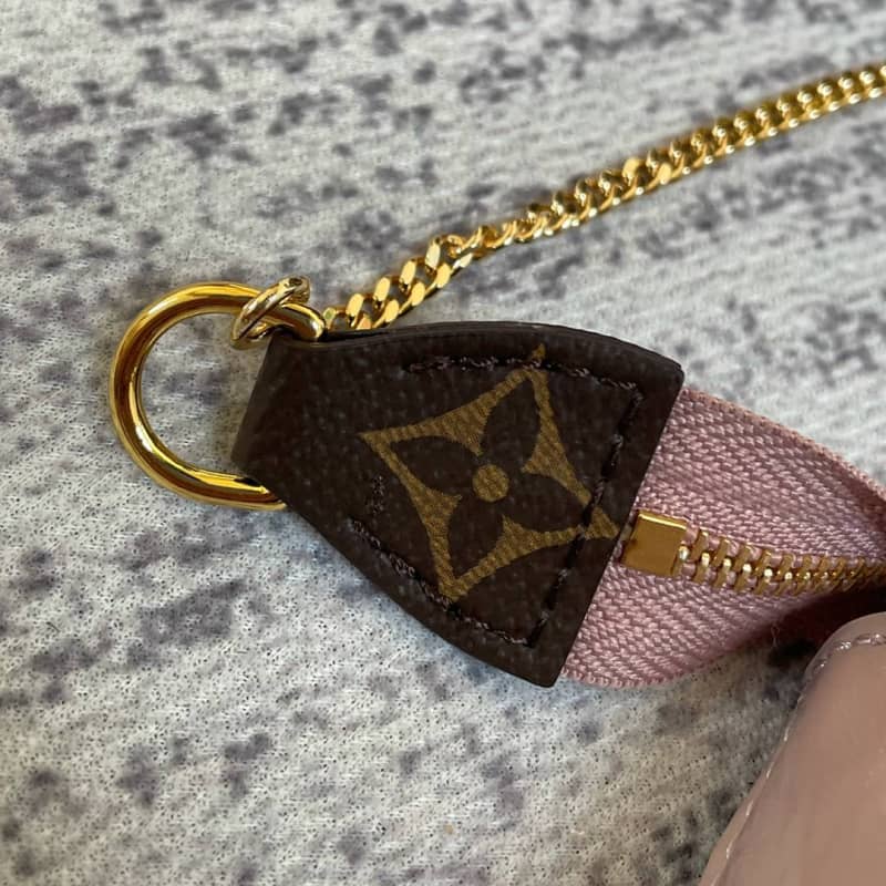 Louis Vuitton Pochette Dupe  Monogram Vernis Accessories Replica Pouch Pink M58009