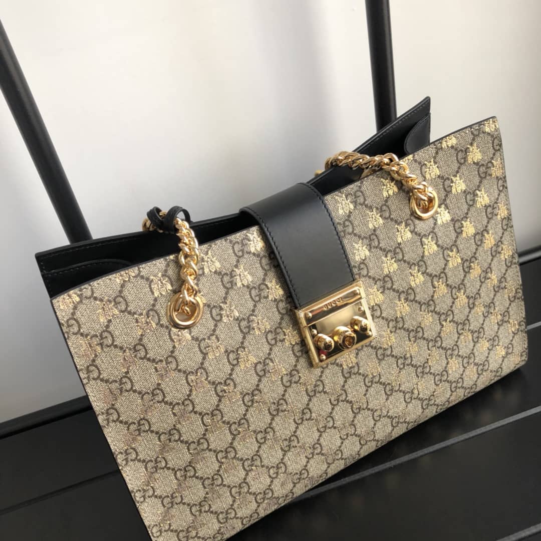 Gucci Padlock Medium GG Supreme Shoulder Bag Replica Brown 479197