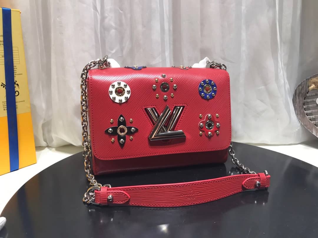 Louis Vuitton Epi Leather Twist MM Replica Bag Red