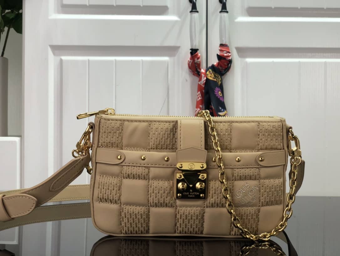 Louis Vuitton Pochette Troca Replica Shoulder Bag Beige M59046