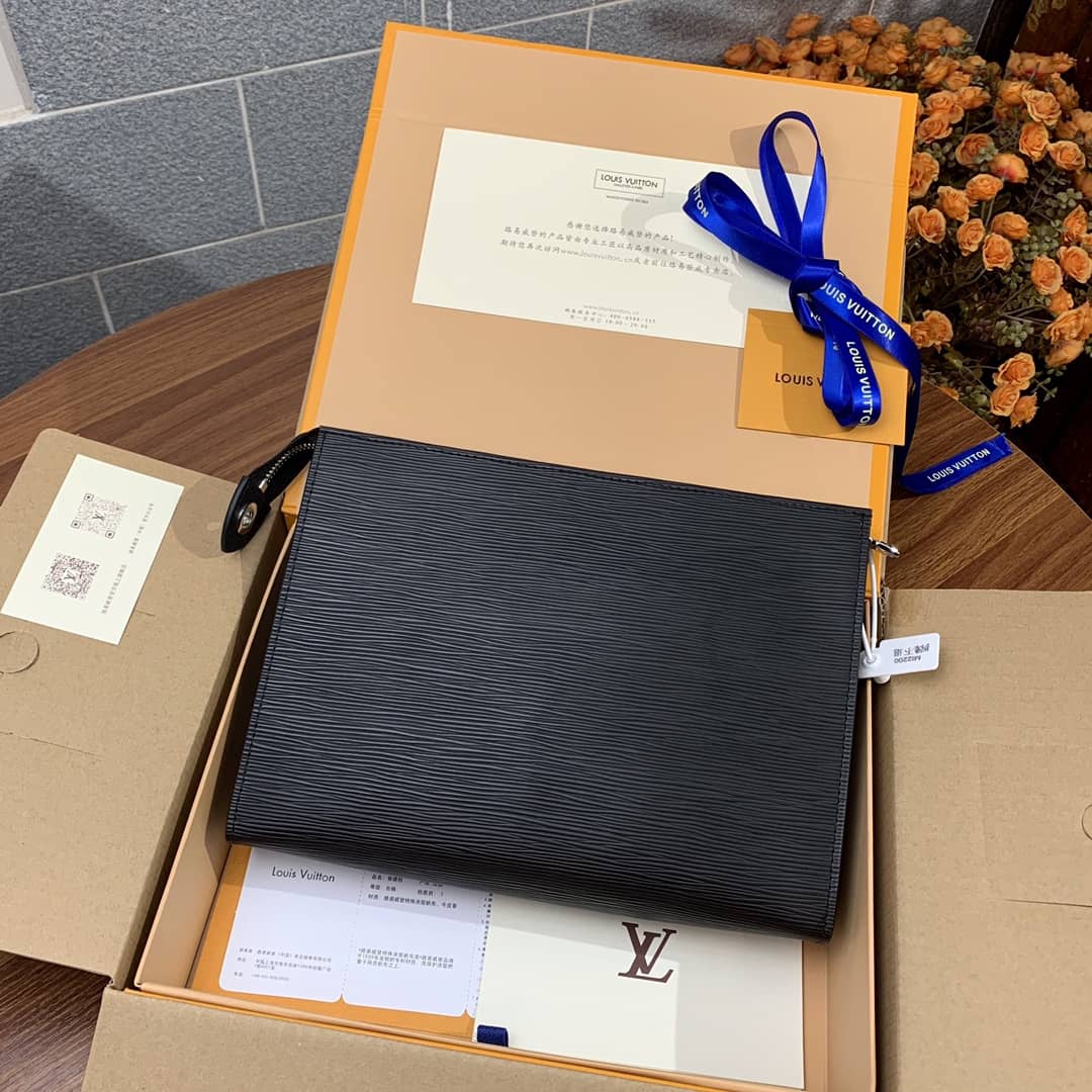 Louis Vuitton Replica Toiletry Pouch 26 Epi Leather Bag Black M41366