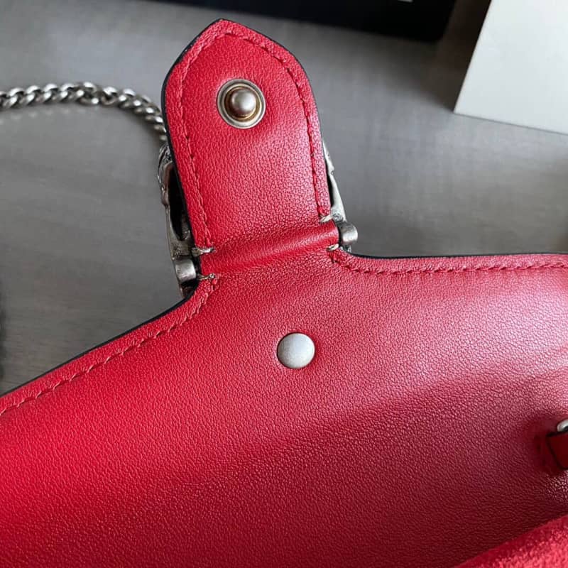 Gucci Dionysus GG Supreme Super Mini Bag Replica Gray Red 476432