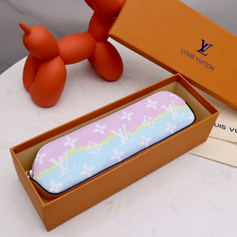 Louis Vuitton Pencil Pouch Elizabeth Monogram Canvas Replica Blue GI0009