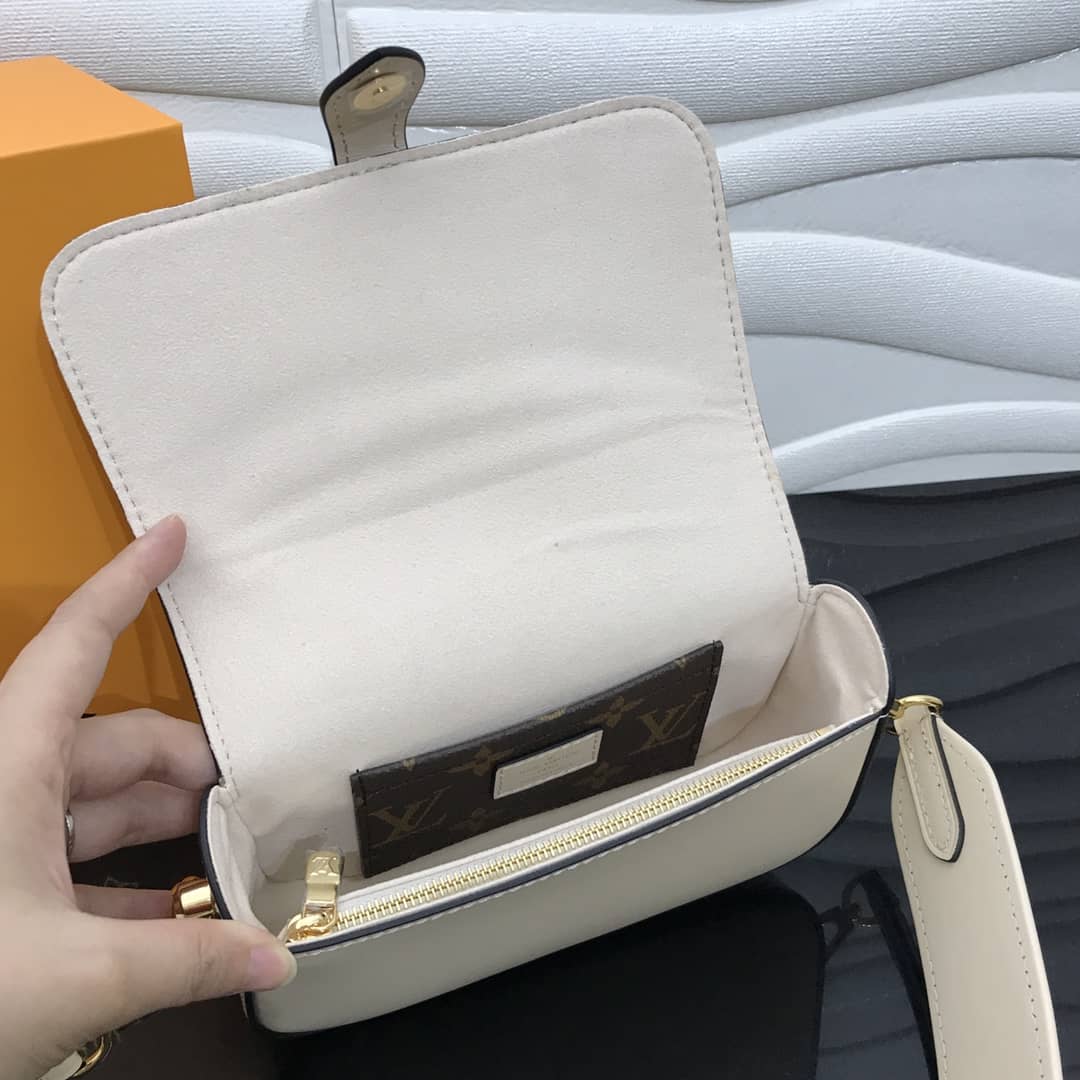 Louis Vuitton Officier Pouch Monogram Canvas Strap Replica Bag White M69841