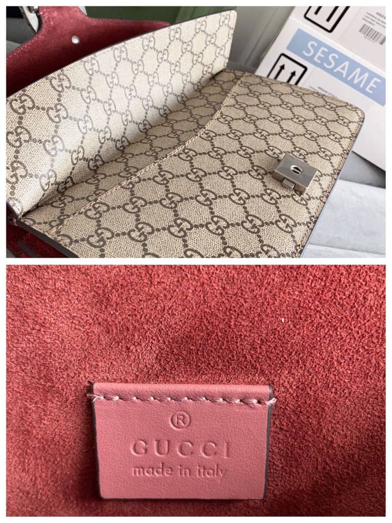 Gucci Dionysus Dupe GG Supreme Dionysus Chain Replica Shoulder Bag Brown 400249