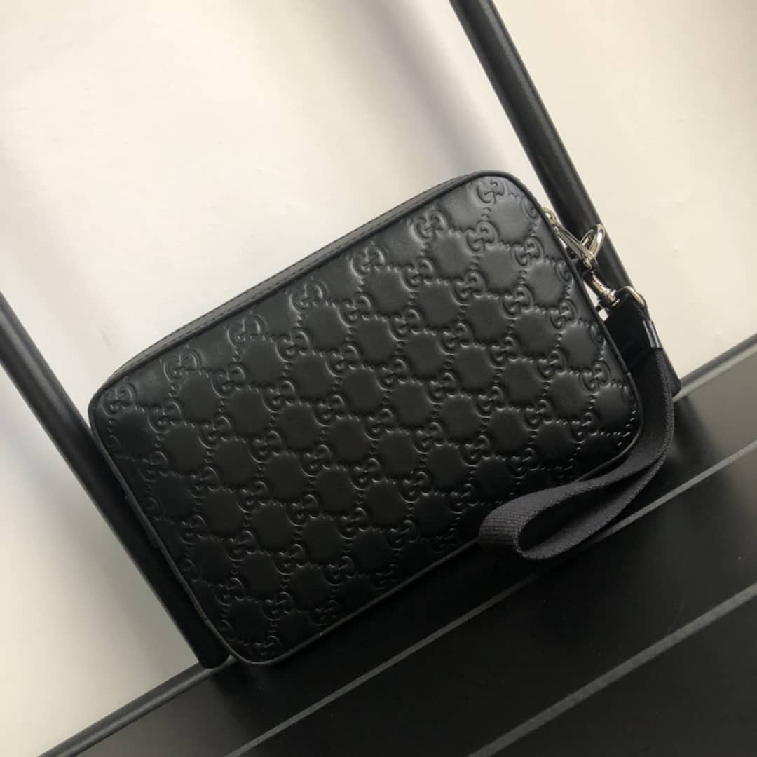 Gucci GG Supreme Wash Bag Replica Black 495562