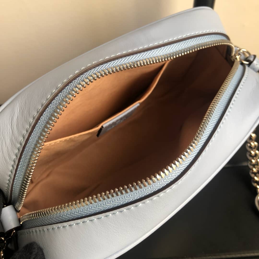 Gucci GG Marmont Small Shoulder Handbag Camera Bag Replica Blue 447632