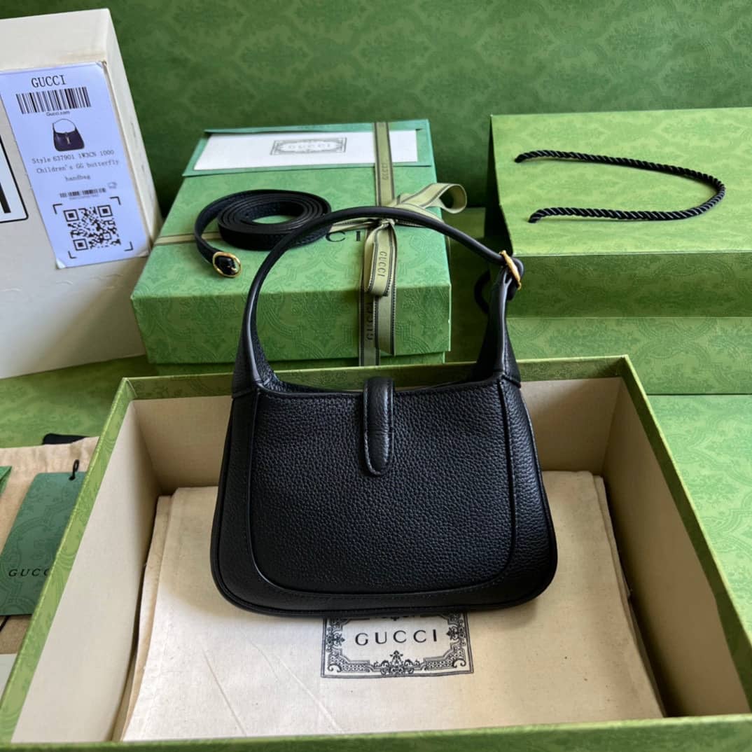 Gucci Jackie 1961 Mini Hobo Bag Black 637091 Replica