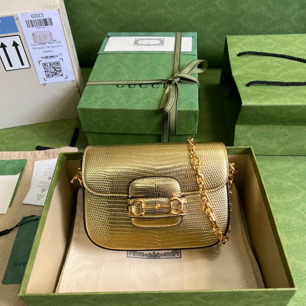 Gucci Horsebit 1955 Lizard Mini 675801 Replica Shoulder Bag