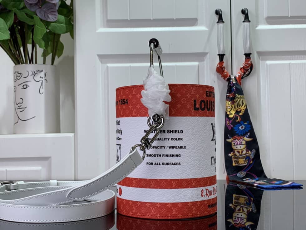 Louis Vuitton Paint Can Small Red M81595 Replica Bucket Bag