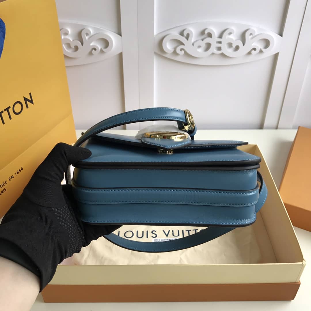 Louis Vuitton Pont9 Neuf Leather Replica Shoulder Bag Blue M55948