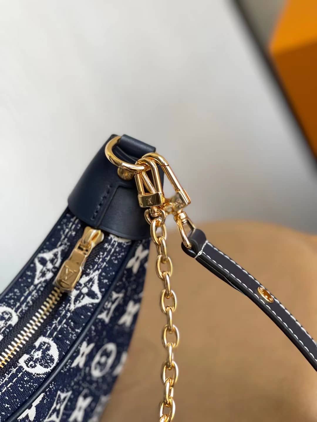 Louis Vuitton Denim Loop Bag Blue M81166 Replica Hobo