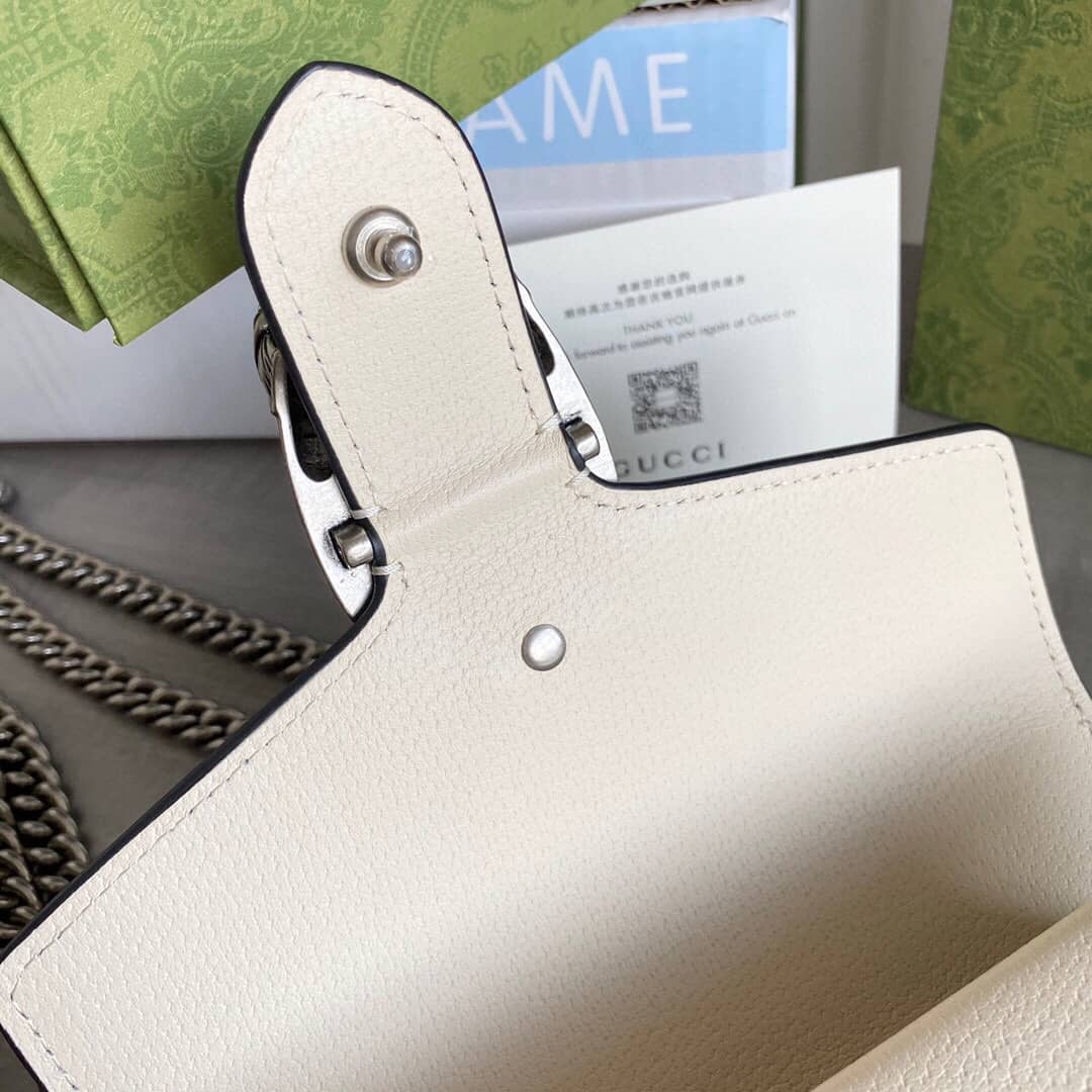 Gucci Dionysus Dupe GG Supreme  2way Mini Chain Shoulder Bag  White 421970