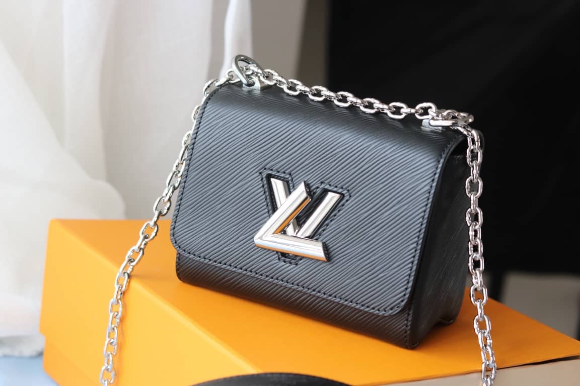 Louis Vuitton Replica Twist MM Epi Leather Bag Black