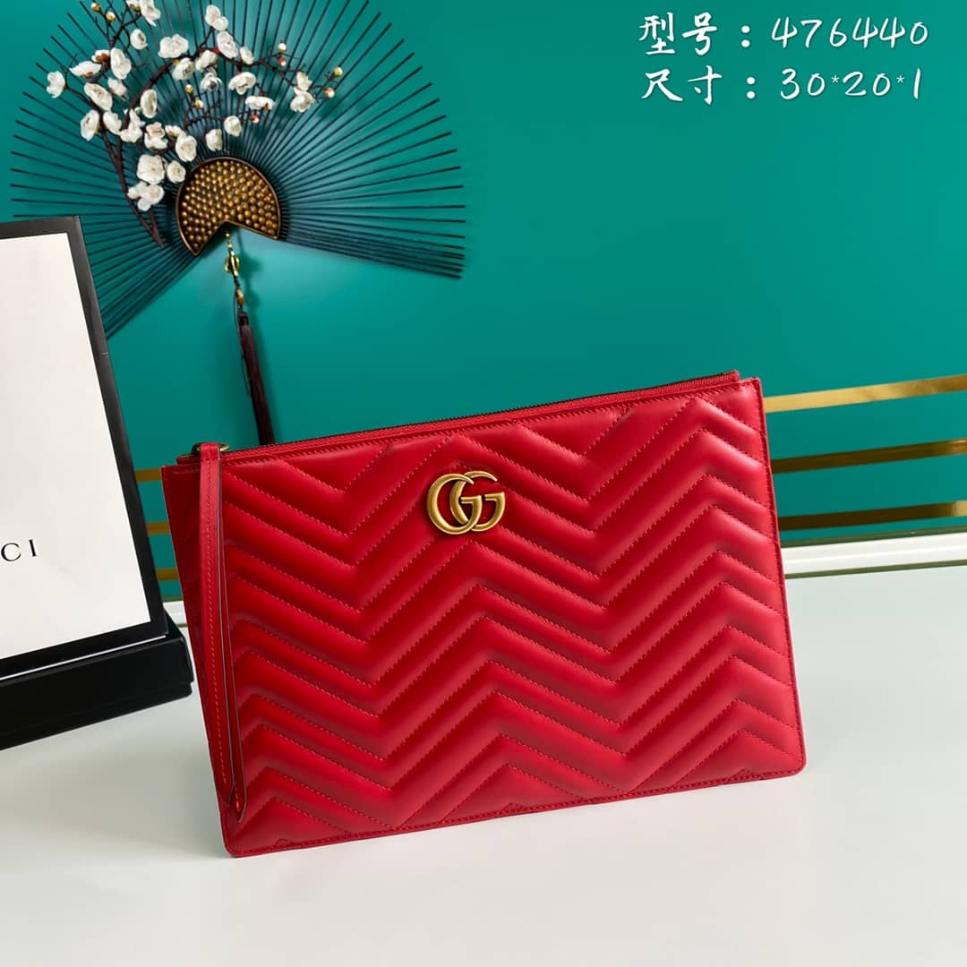 Gucci GG Marmont Leather Clutch Replica 476440