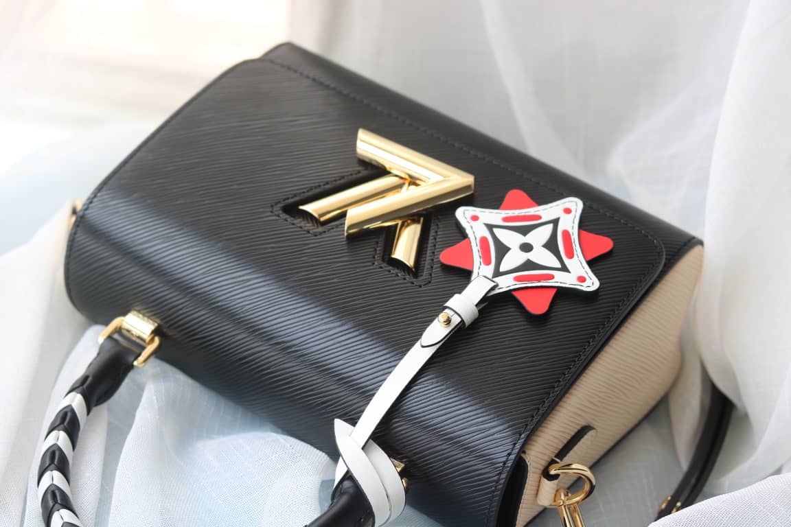 Louis Vuitton Textured Epi Leather Twist Series Bag Black