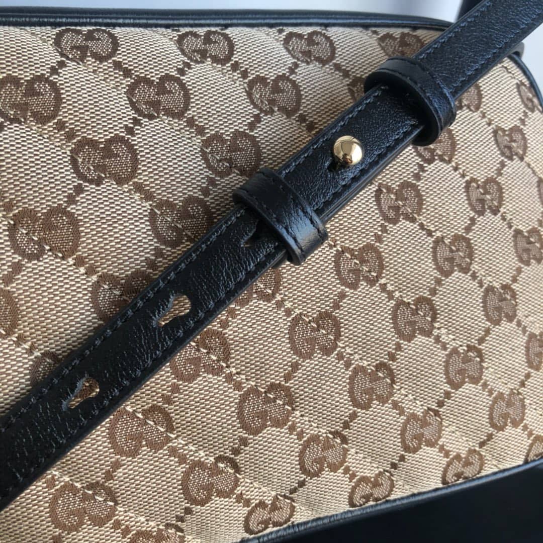 Gucci Handbag Dupes GG Marmont Small Shoulder Handbag Camera Bag Replica Brown 447632