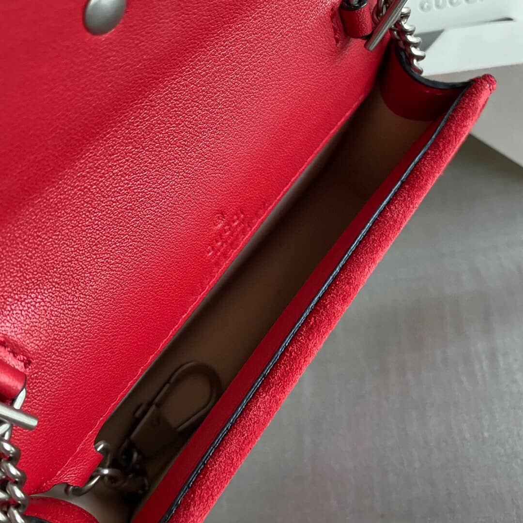 Gucci Dionysus GG Supreme Super Mini Bag Replica Gray Red 476432