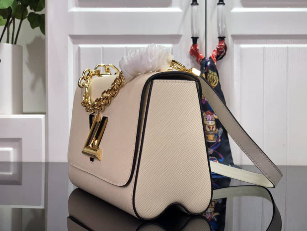 Louis Vuitton Twist MM Epi Grained Leather Beige M59403 Replica Crossbody Bag