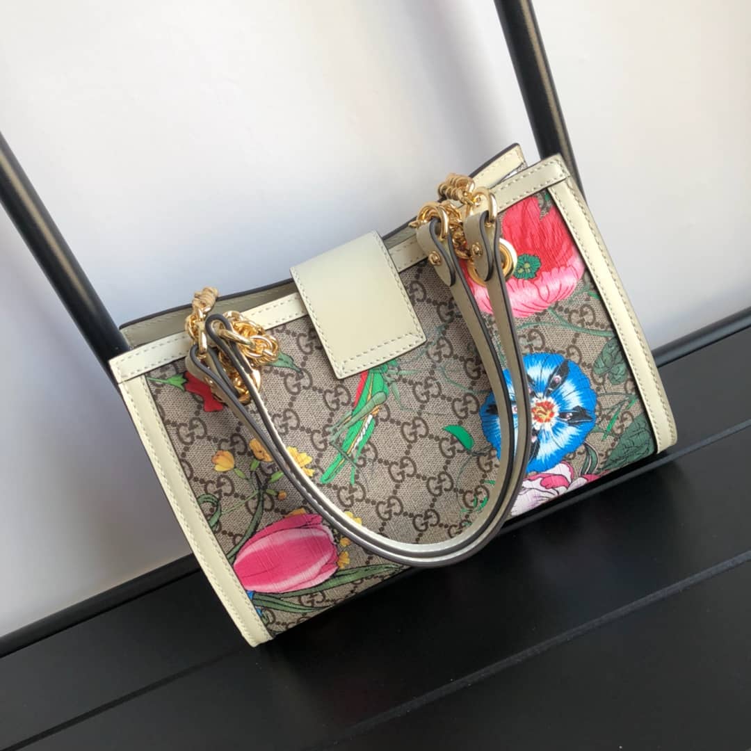 Gucci Padlock Small GG Supreme Canvas Shoulder Bag Replica Colorful 498156
