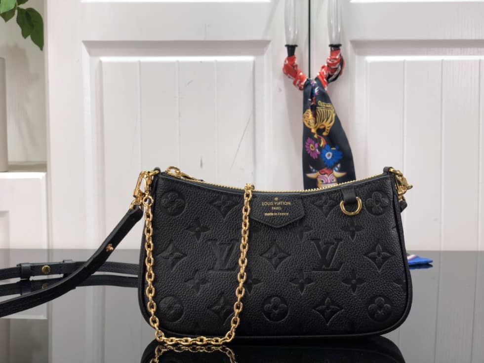 Louis Vuitton Easy Pouch On Strap Black Empreinte M81066 Replica