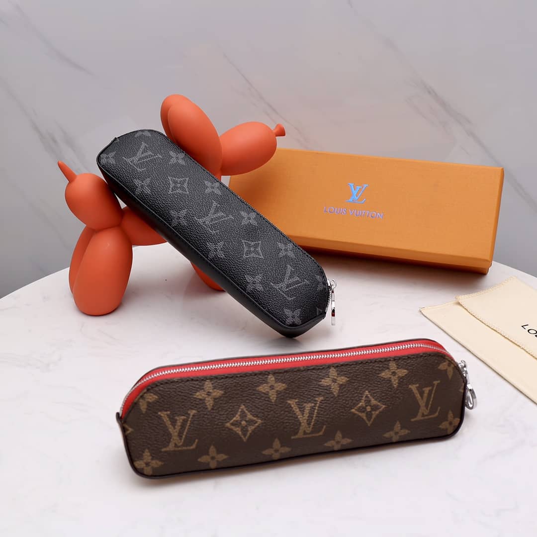 Louis Vuitton Pencil Pouch Elizabeth Monogram Canvas Replica Brown GI0009