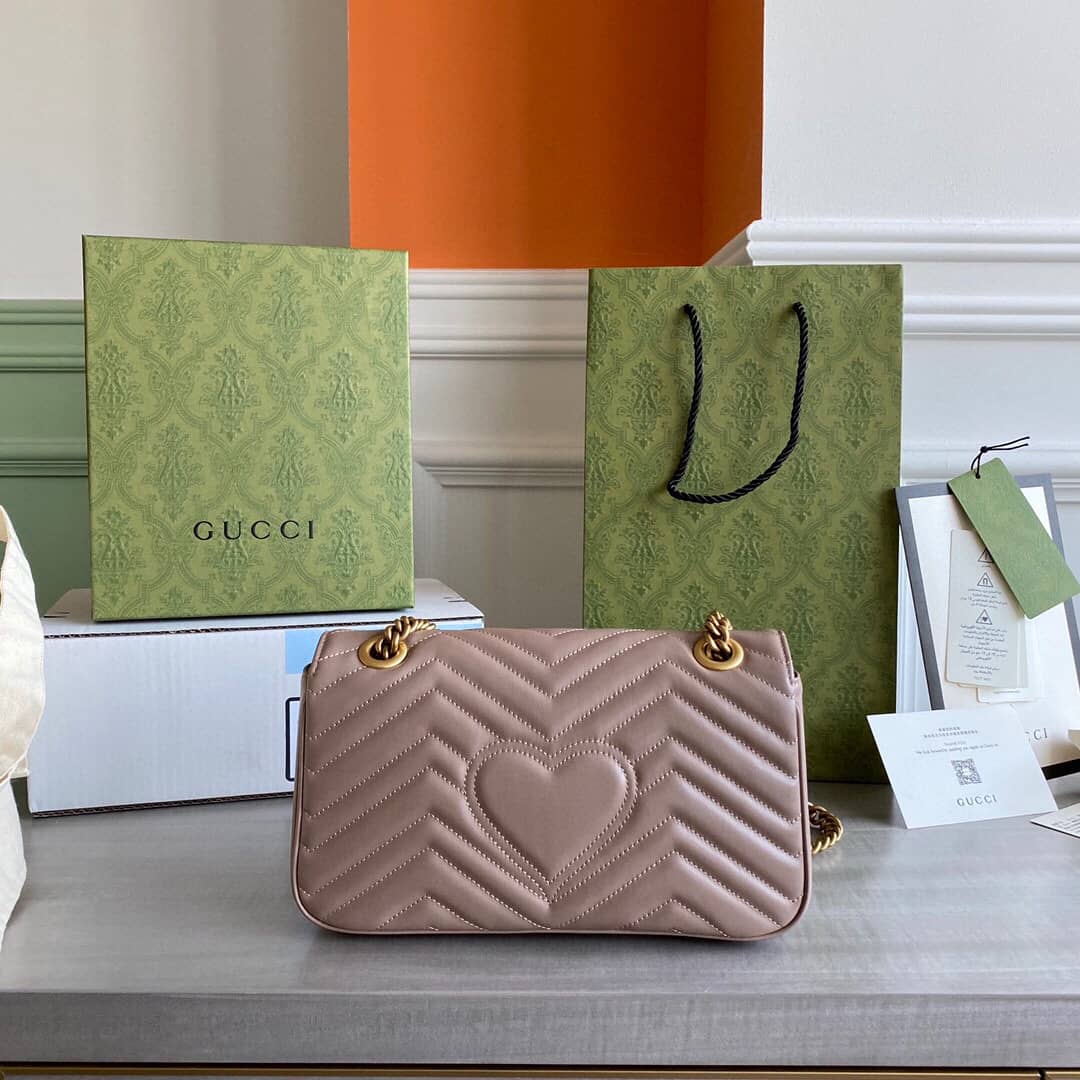 Gucci GG Marmont Matelasse Shoulder Bag Replica Pink 443497