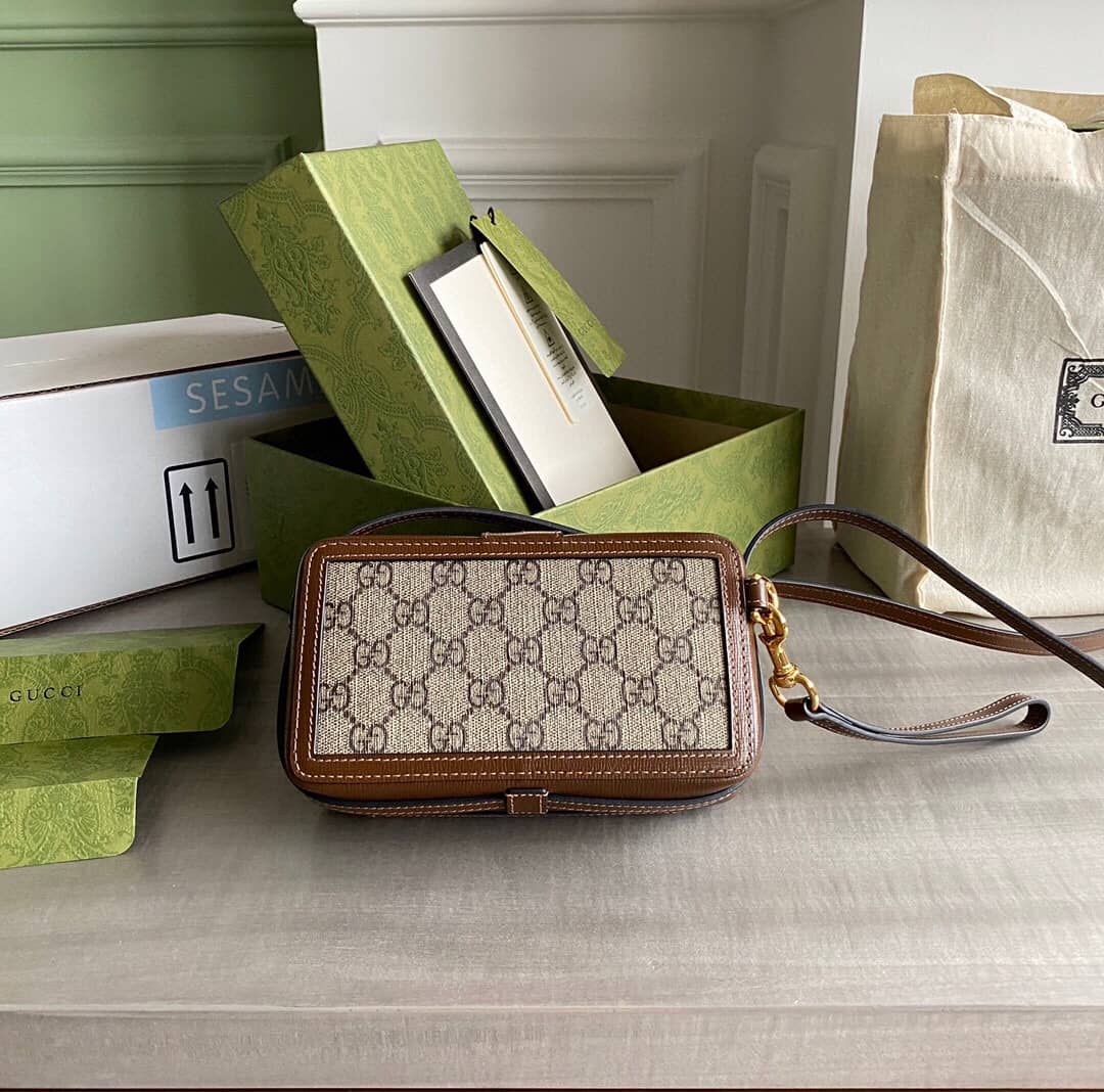 Gucci GG Clasp Closure Mini Camera Bag Replica 614368