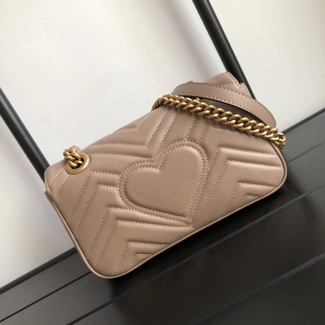 Gucci GG Marmont Mini Matelasse Shoulder Bag Replica Khaki 446744