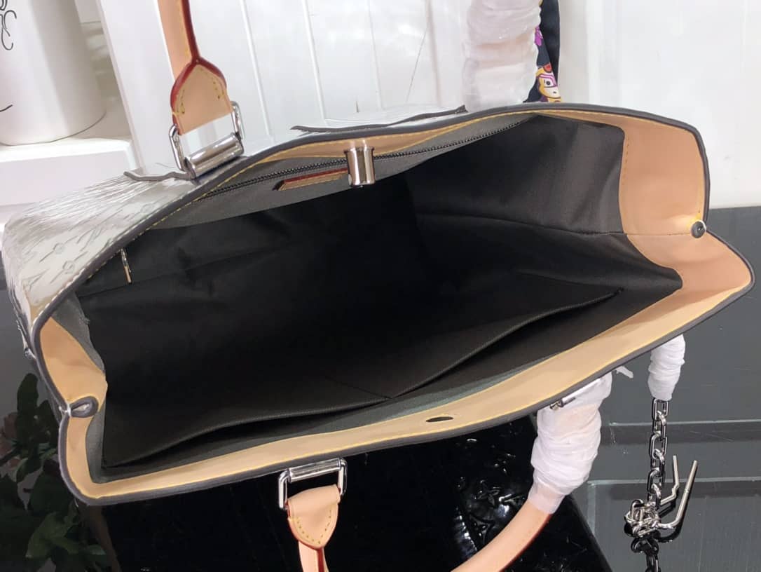 Louis Vuitton Sac Plat Monogram Mirror Coated Canvas Replica Bag