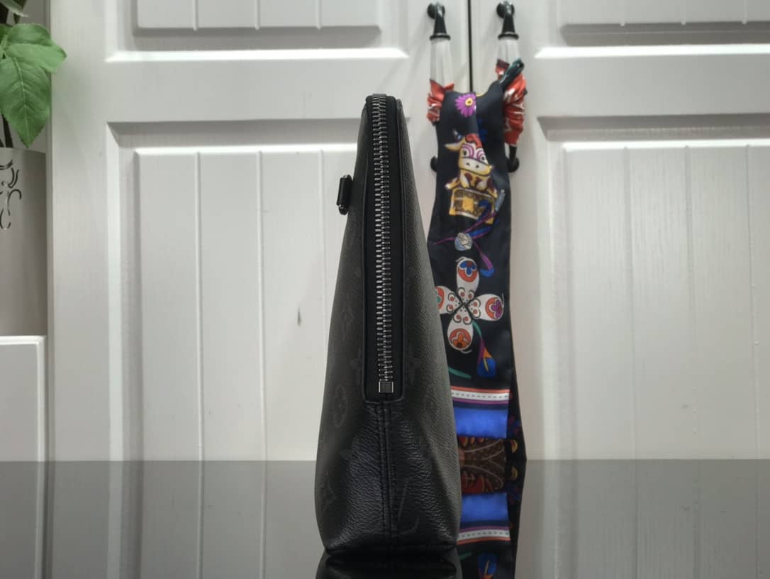 Louis Vuitton Monogram Eclipse Canvas Replica Pouch Black M60417