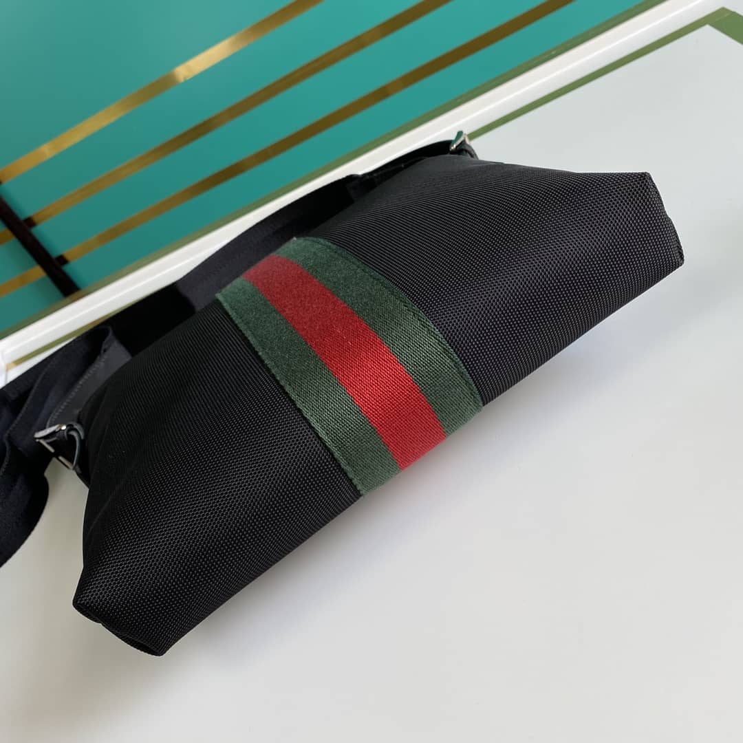 Gucci Web GG Supreme Flat Messenger Bag Replica 471454