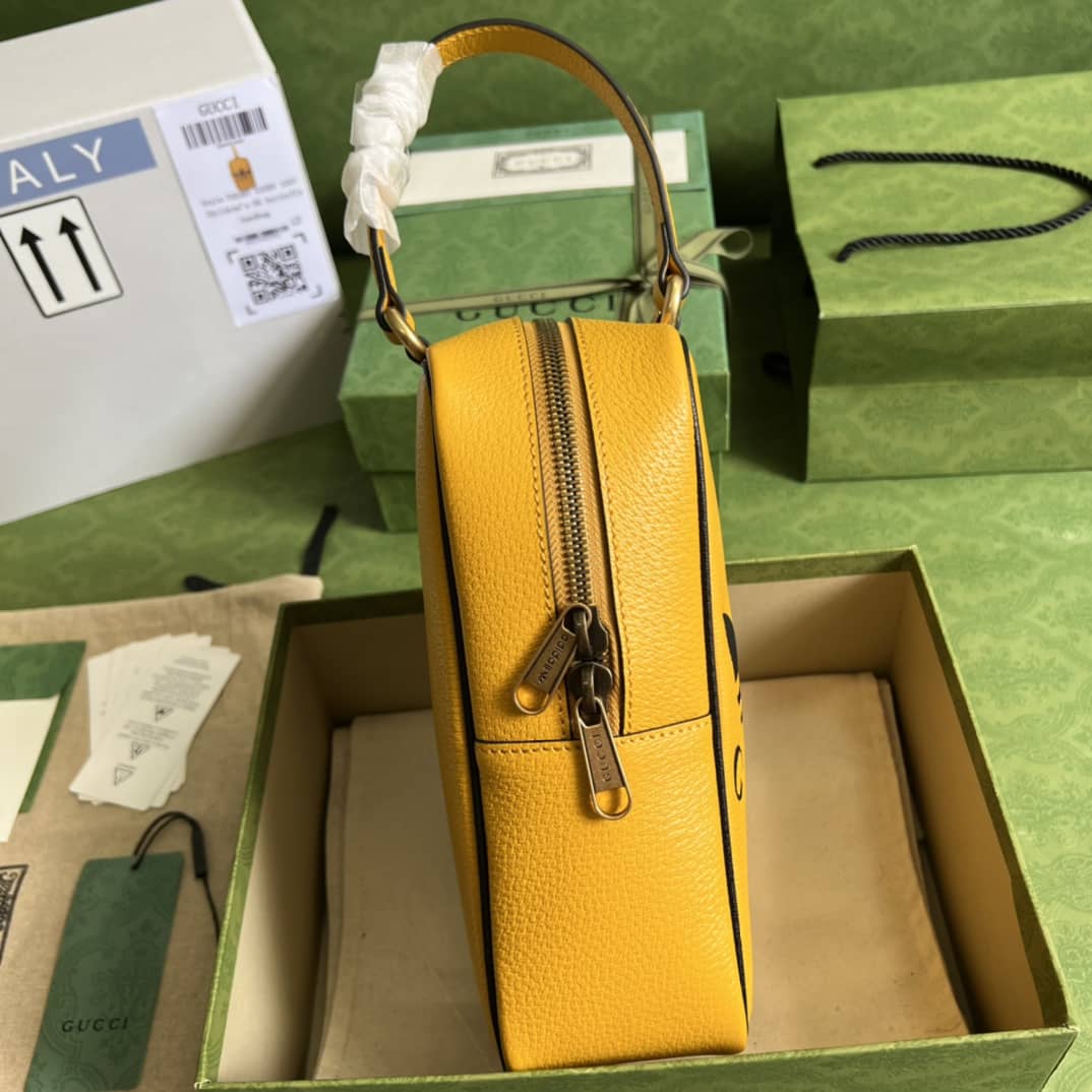 Gucci Adidas x Gucci Mini Top Handle Yellow 702387 Replica Clutch