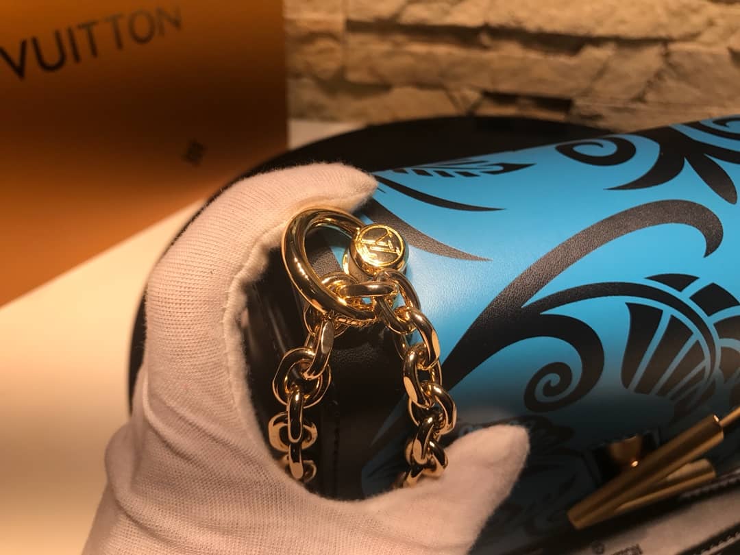 Louis Vuitton Twist MM Bag Blue M50296 Replica