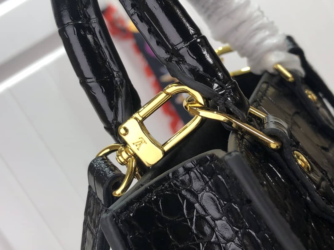 Louis Vuitton Petit Sac Plat Flat Shoulder Bag Replica Black M80169