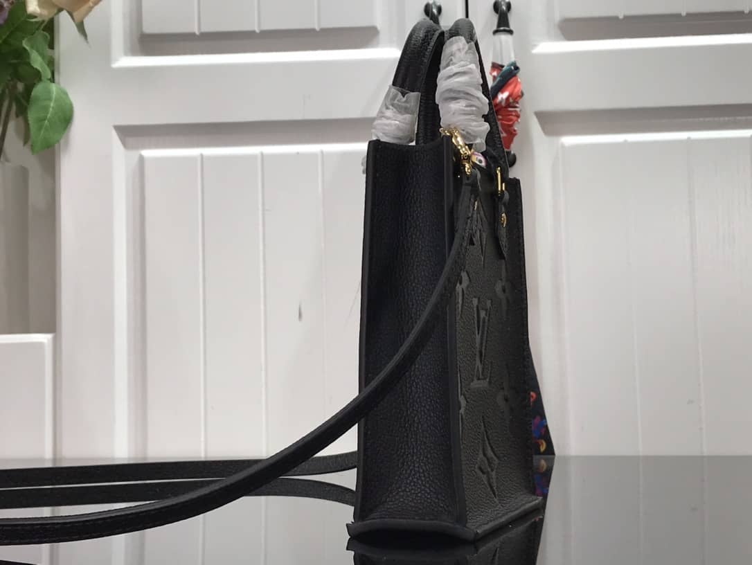 Louis Vuitton Monogram Petit Sac Plat 2Way Replica Shoulder Bag Black M69442