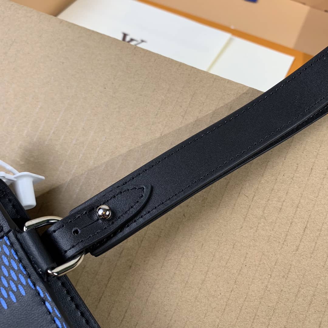 Louis Vuitton Damier Infini 3D Cowhide Leather Standing Pouch Replica Blue N60449