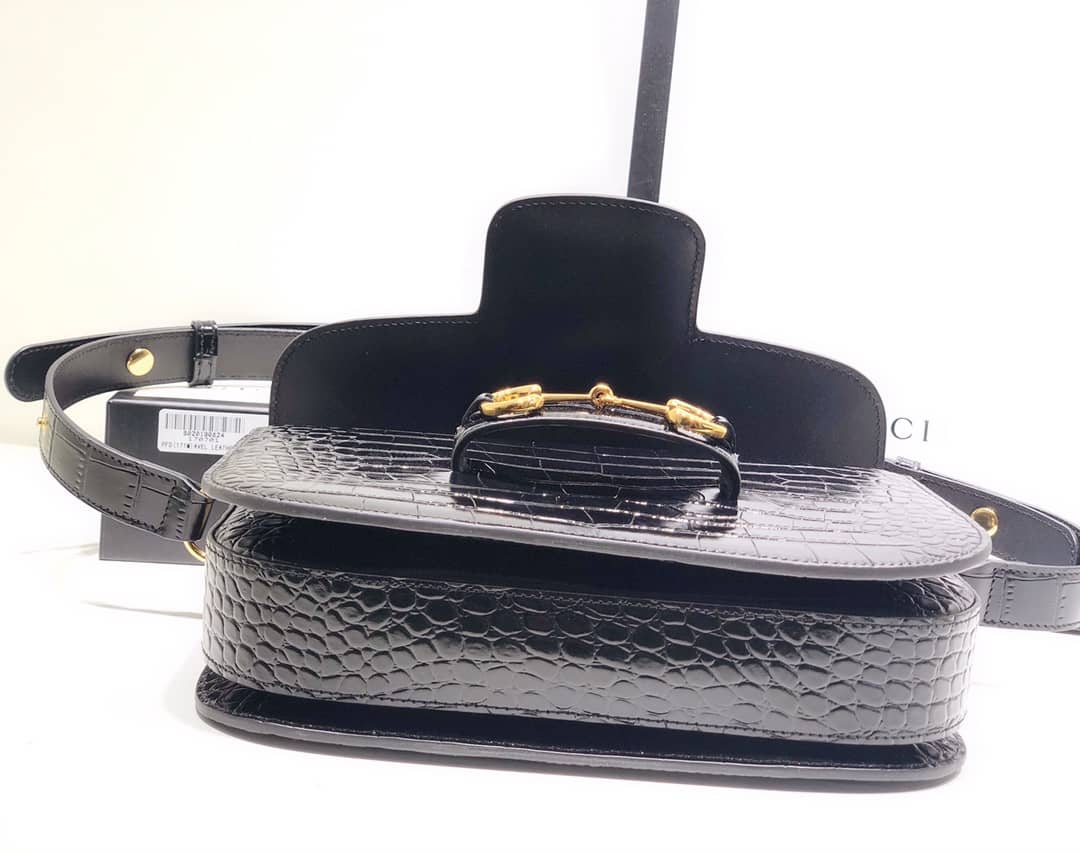 Gucci Horsebit 1955 Shoulder Bag Replica Black 602204