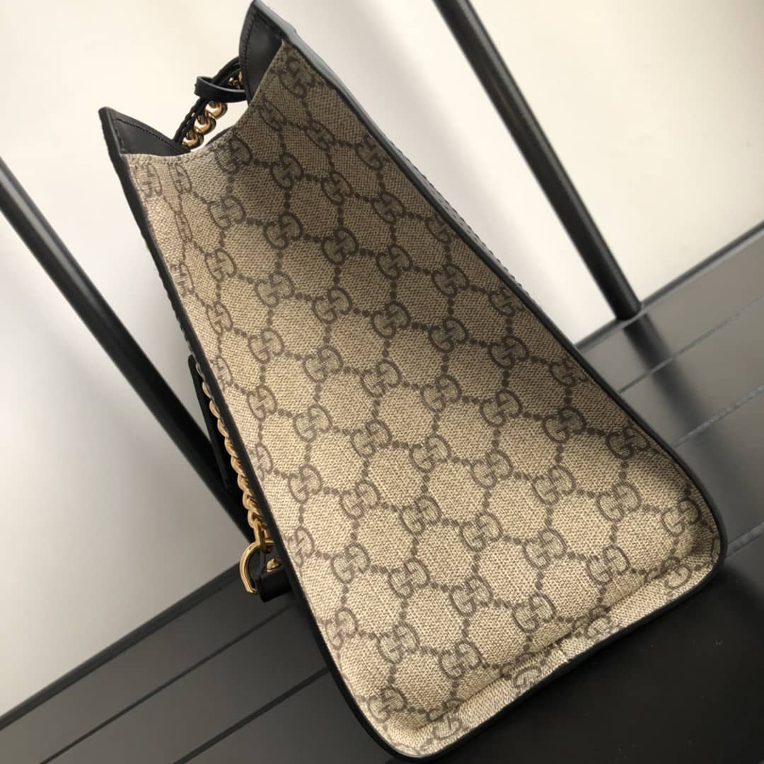 Gucci Padlock Medium GG Supreme Shoulder Bag Replica Brown Black 479197
