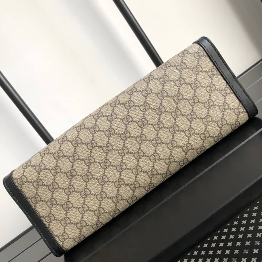 Gucci Padlock Medium GG Supreme Shoulder Bag Replica Brown Black 479197