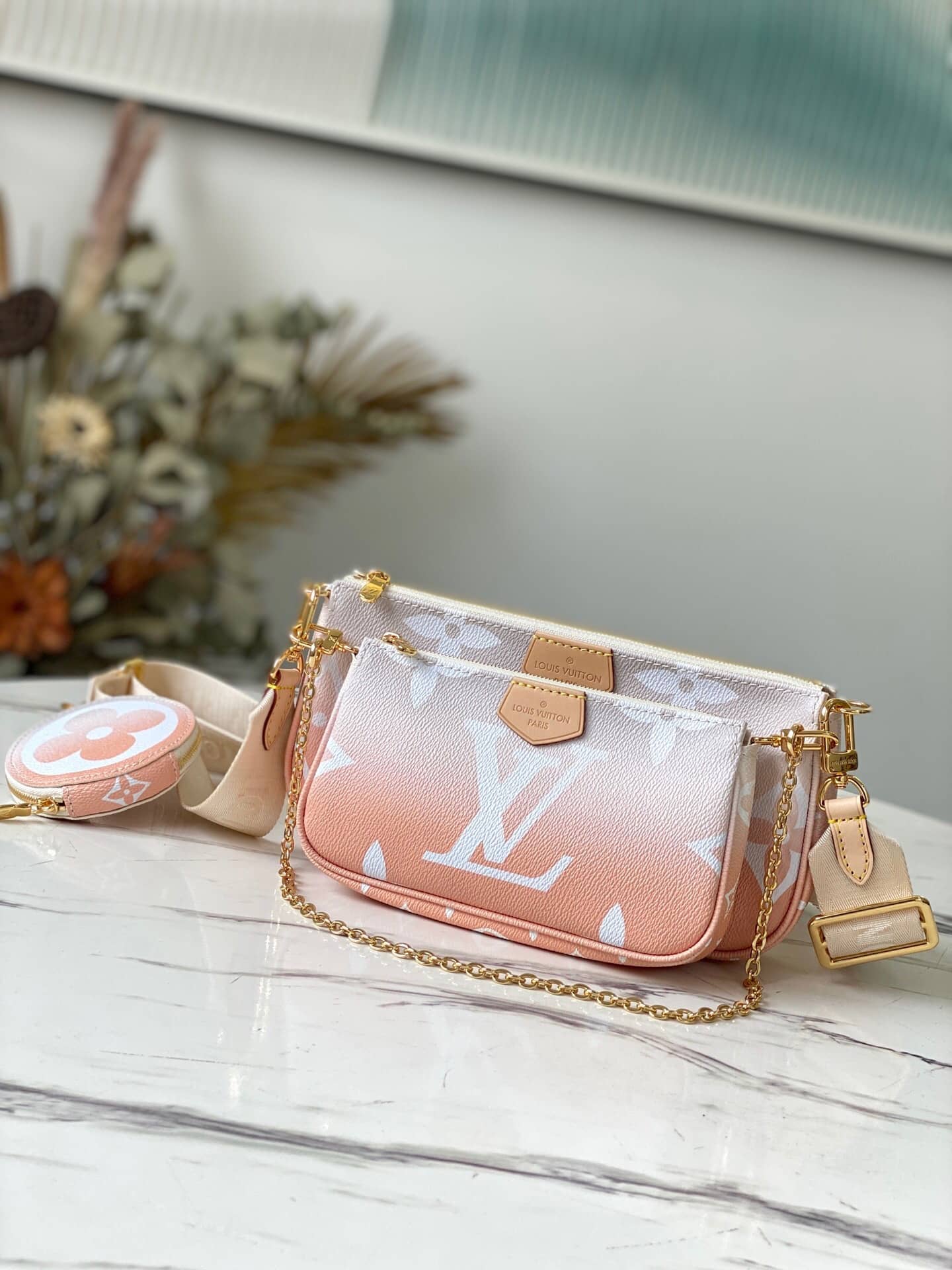 Louis Vuitton Multi Pochette Accessoires Monogram Calfskin Replica Bag M57634