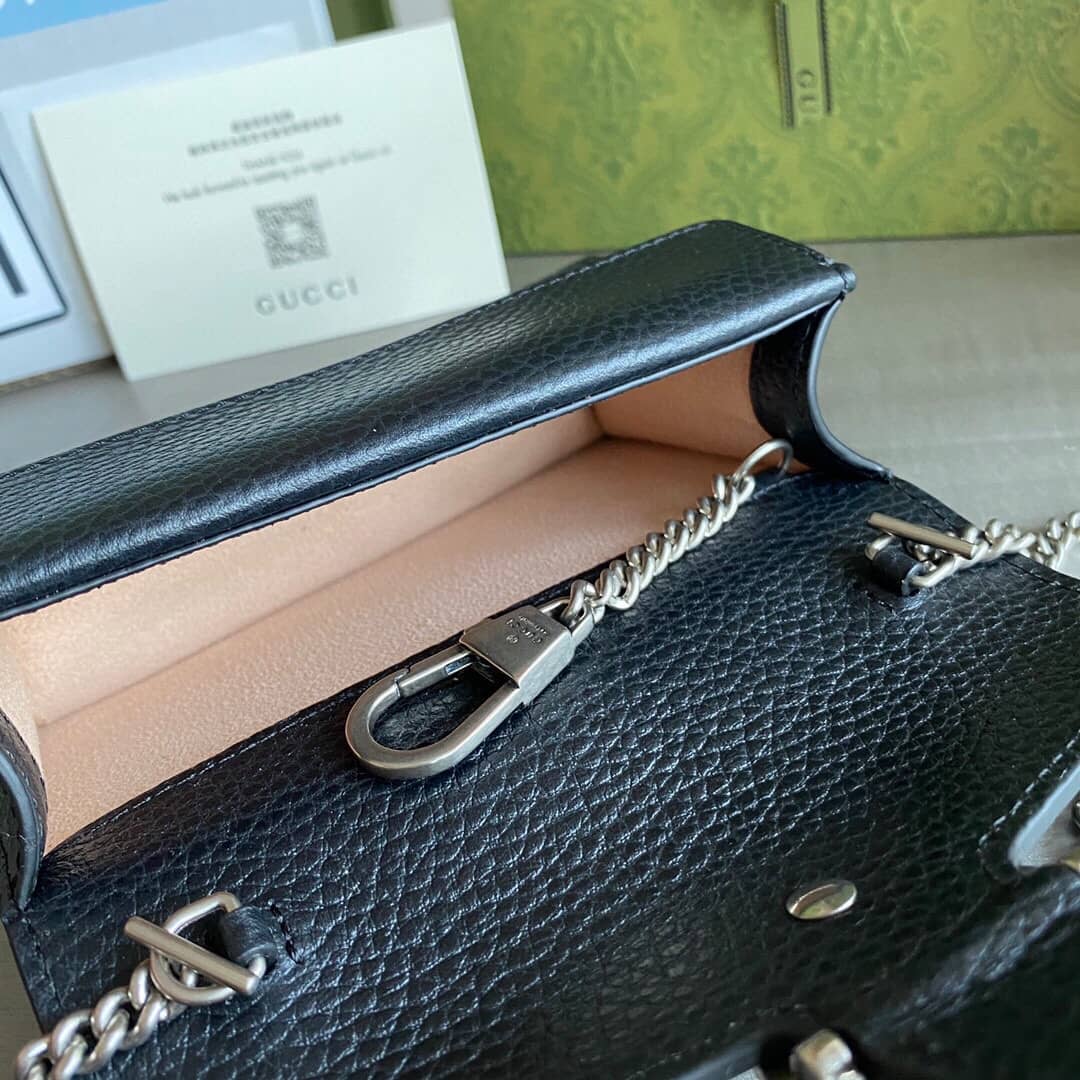 Gucci Dionysus GG Supreme Super Mini Bag Replica Black 476432